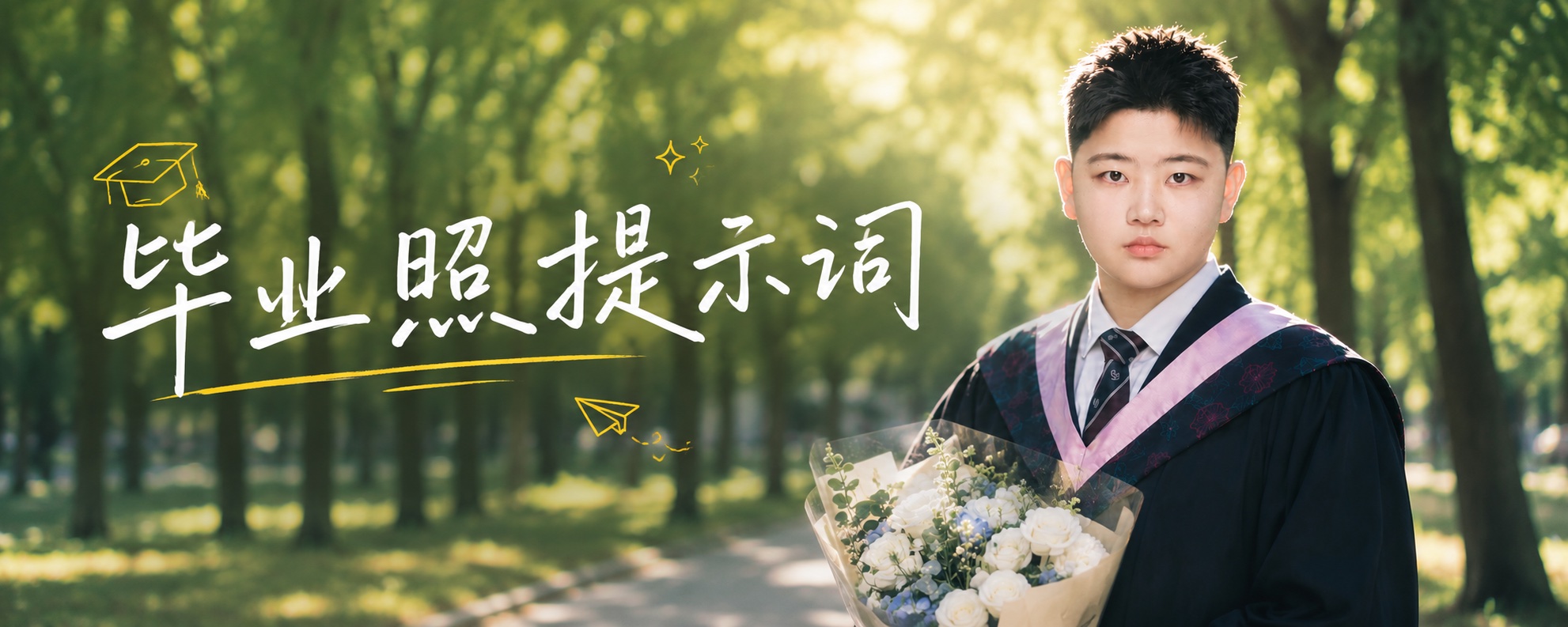 6月毕业季提示词毕业版:四组毕业写真与海报提示词