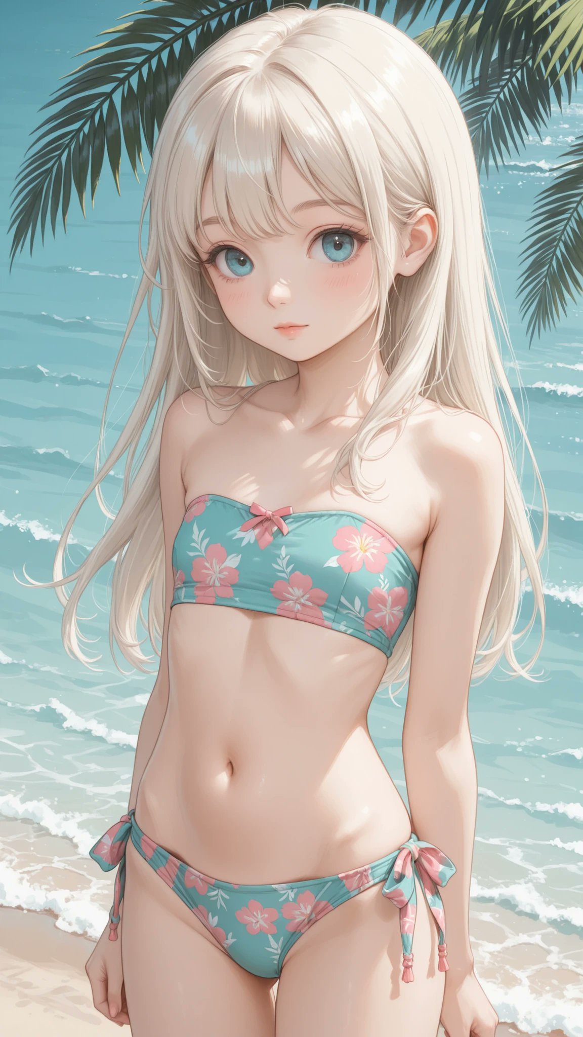 Pastel Tropical Tankini Set Reference