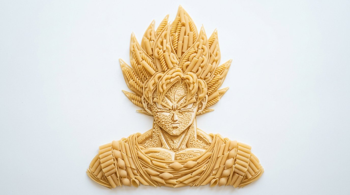 Banana Pro Uncooked Pasta Food Art Portrait