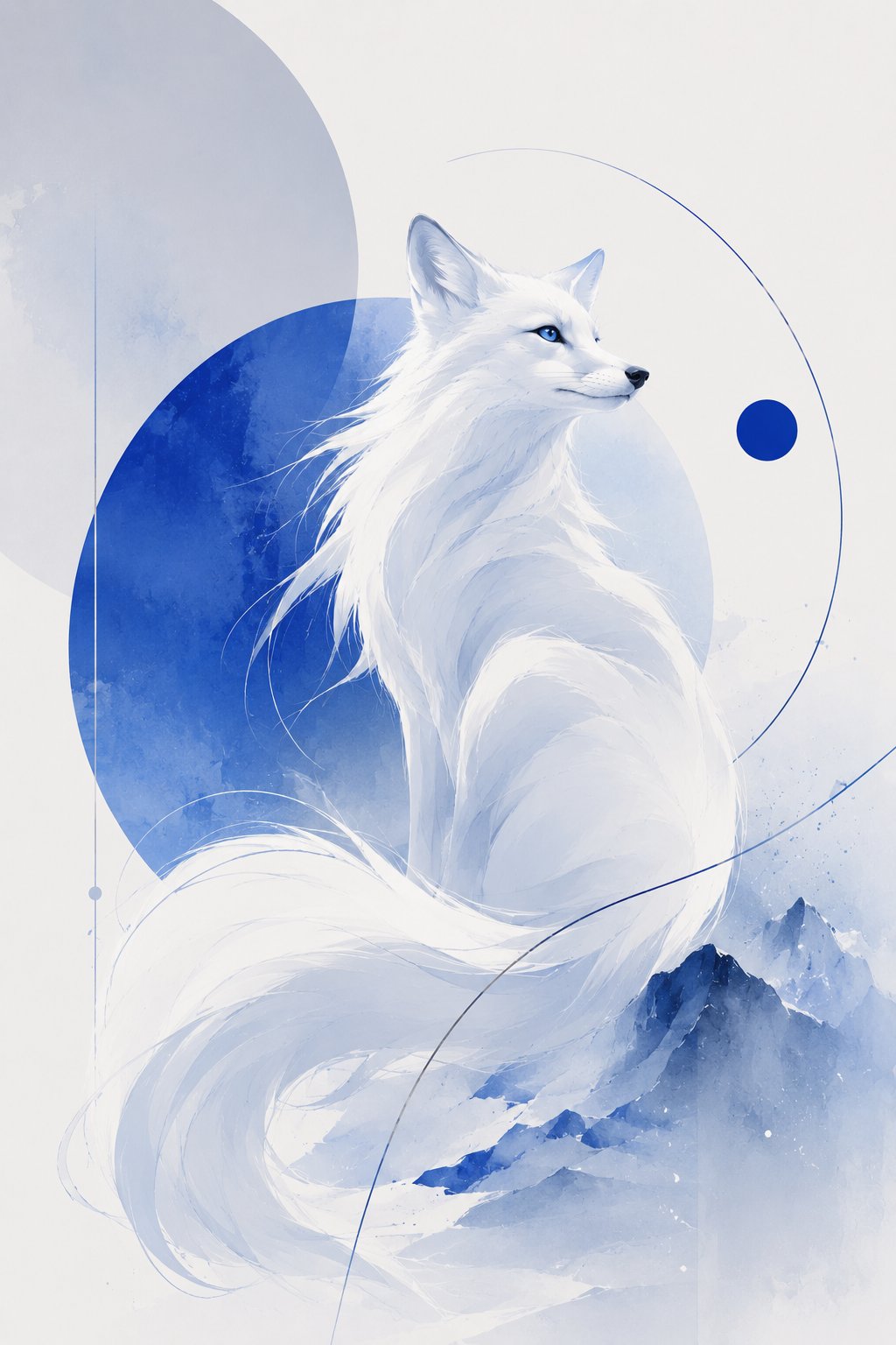 GPT image2 蓝色极简编辑风插画提示词