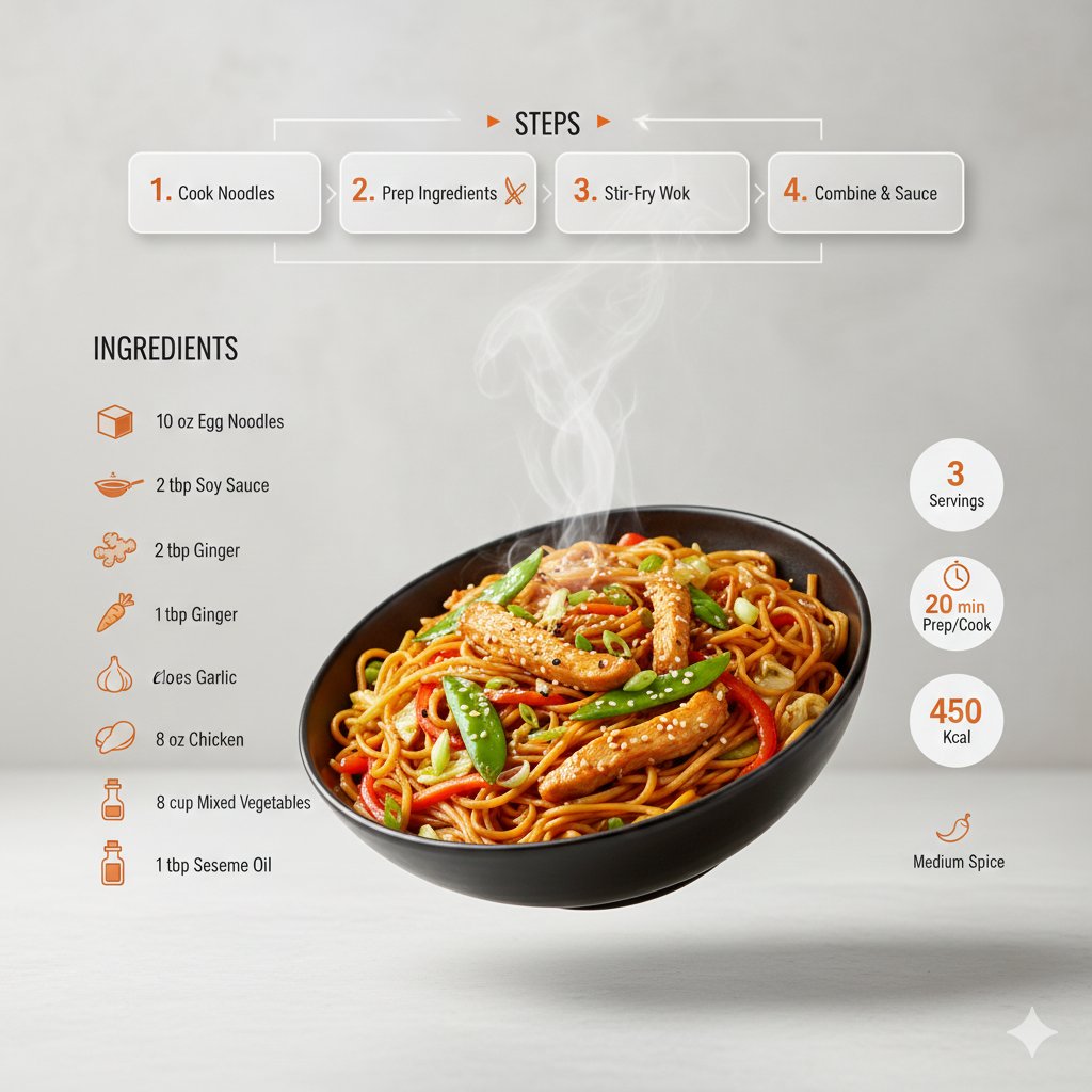 超简洁现代食谱信息图 1
