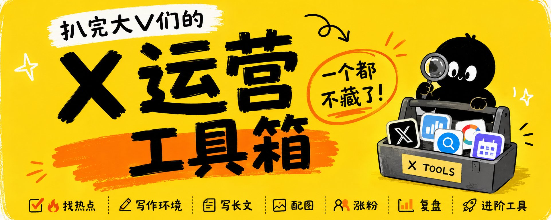 X 运营工具箱：找热点、写作、涨粉、复盘